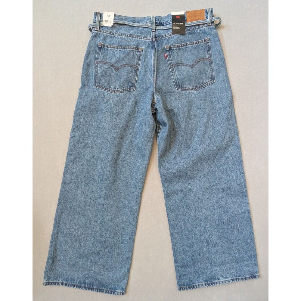 NWT Levi's Premium XL Baggy Straight Women's Jeans Medium Wash 32x31 - Picture 2 of 9